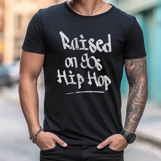 Hip Hop Shirt, Raised On 90s Rap T Shirt, Retro Urban Rap Music Tee, Old School Rapper Tshirt, Unisex Short Sleeve Tee