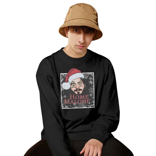 Home Malone Christmas Sweatshirt, Mix Of Movie And Music