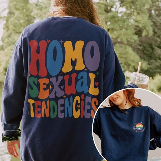 Homosexual Tendencies Sweatshirt, LGBT Pride Month Crewneck, Protect Queer Youth Shirt, Funny Gay Pride Shirt, Lesbian Tshirt, Pride Rainbow Hoodie, T-shirt and sweater