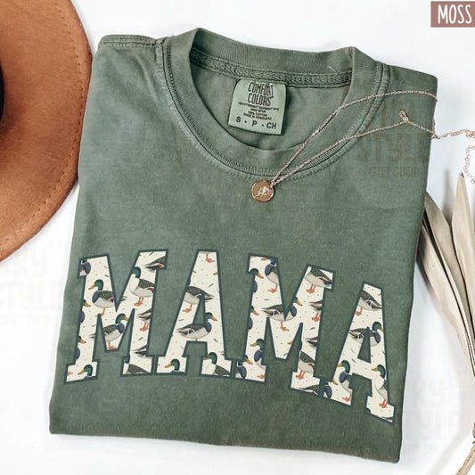 Hunting Mama Shirt Duck Hunting Shirt Mallard duck Shirt Mama of Hunters Camo Mama Shirt, Hunting Season Mom Life Shirt