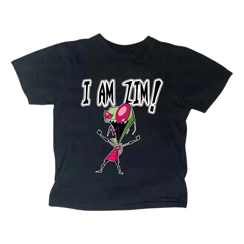 I Am Zim Baby Tee - Y2K Women Streetwear Gothic Emo Girl Top - Scene Clothing 2000s - Gift For Girlfriend