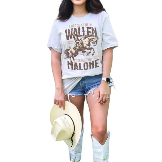 I Had Some Help Shirt, Posty Wallen Shirt, Western Shirt, Country Music, Country Shirt, Unisex T-Shirt, Gifts For Him Her, Short Sleeve Tee Shirt, Gifts For Birthday
