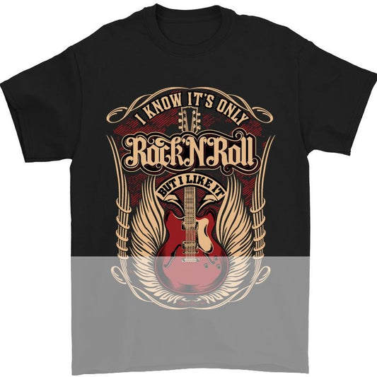 I Know Its Only Rock n Roll Music Guitar Mens TShirt 100 Cotton Menswear Top