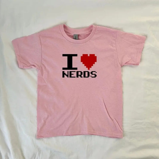 I Love Nerds Baby Tee, Pinterest, streetwear, 90s style baby tee, Trendy Top, Funny Shirt, Y2K Baby Tee, retro, vintage
