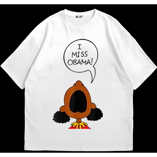 I Miss Obamabama T-Shirt Soft Cotton Fabric Edgy Streetwear Graphic Design Cotton