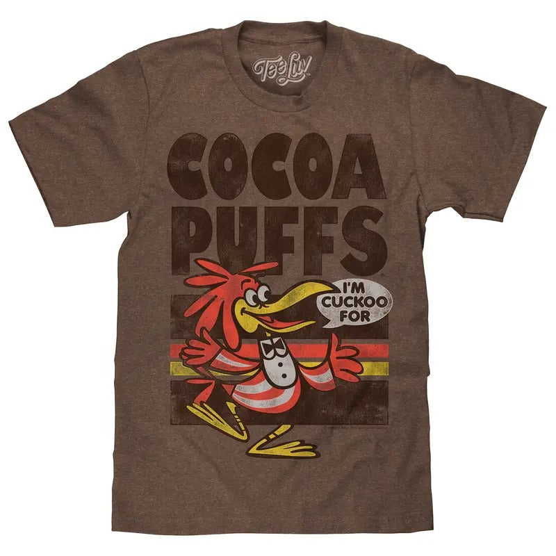 "I'm Cuckoo For Cocoa Puffs" T-shirt - Brown