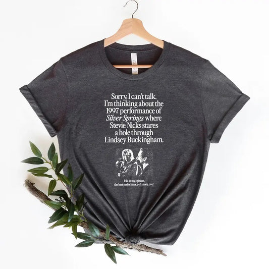I'm Thinking About The 1997 Performance of Silver Springs Shirt, Nicks and Buckingham Shirt, Fleetwood Mac Shirt, The Dance, Music Shirt Menswear Top Underwear Tropical