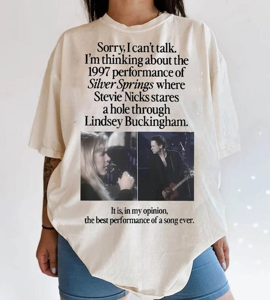 I'm Thinking About The 1997, Stevie Nicks and Buckingham, Stevie Nicks T-Shirt Womenswear Cotton