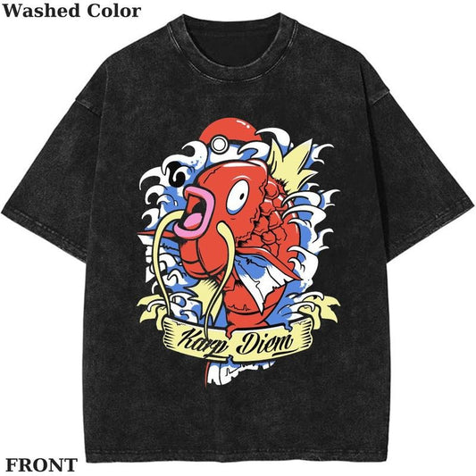 Idubbbz Karrp Diem - pokemon Graphic T-Shirt, Pokemon T-Shirt, PKM Shirt, Anime Funny Shirt, Vintage Tee Streetwear Shortsleeve Printed Womenswear Top