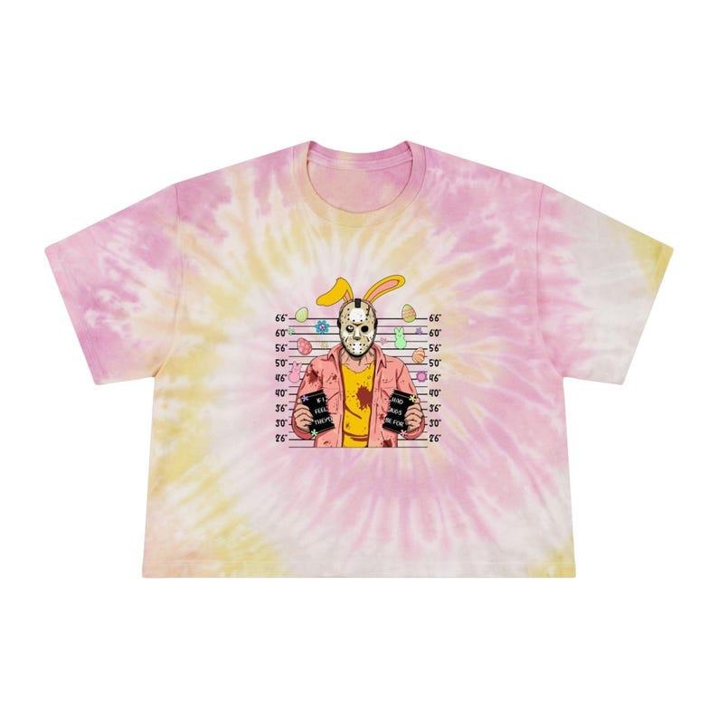 If I Had Feelings They'd Be For You Spooky Easter Tie-Dye Crop Top - Spooky Easter Shirt, Easter Shirt, Horror Easter Shirt, Womens Easter Tee