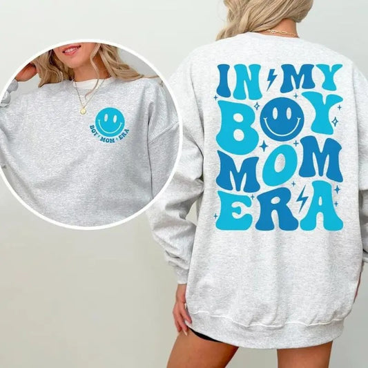 In My Boy Mom Era Mothers Day Gift Sweater, Mama Shirt, New Mom Baby Shower Gift, Mom Sweater, Boy Mama Sweatshirt, Boy Mom Sweatshirt