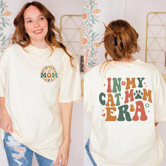 In My Cat Mom Era Shirt Funny Cat Shirt Cat Mom Tshirt Cat Mom Life Tee Cat Mom Vibes Shirt Cat Lover Shirtsas757