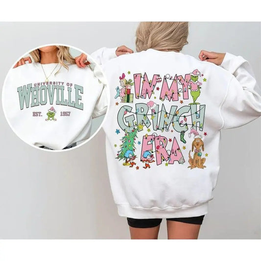 In My Christmas Era Sweater, Whoville University T-Shirt, Hoodie, Sweatshirt, University Of Whoville Tee Shirt, Christmas Holiday Shirt, Both Sided