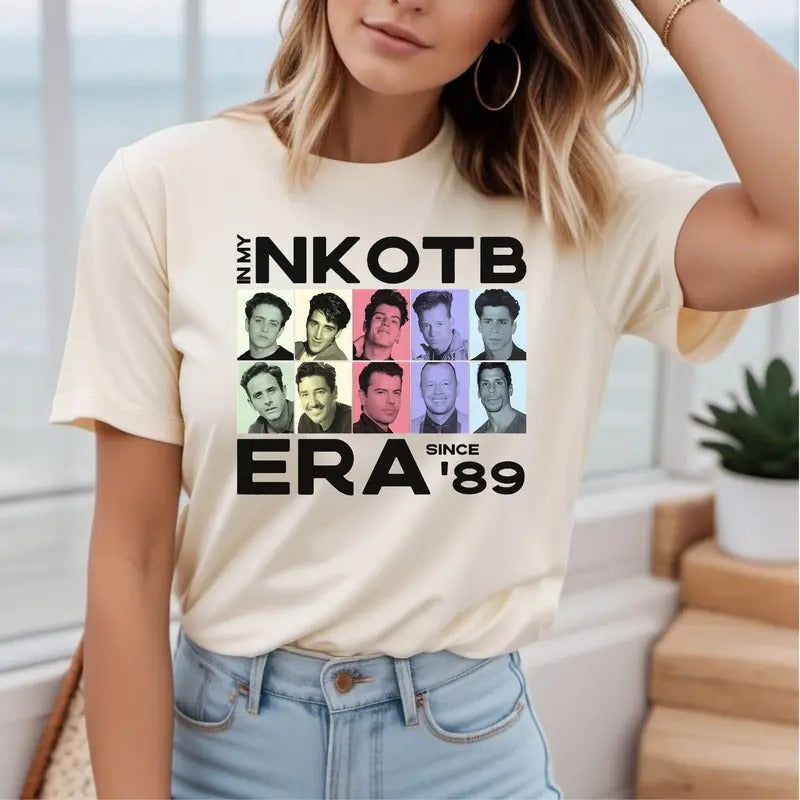 In My NKOTB Era Since '89 Shirts - New Ki On The Block 2024 Tour Concert Rock Band Shirt Music Print Short Sleeve T-Shirt Vintage 90s Tee Merch Men Women Top Womenswear