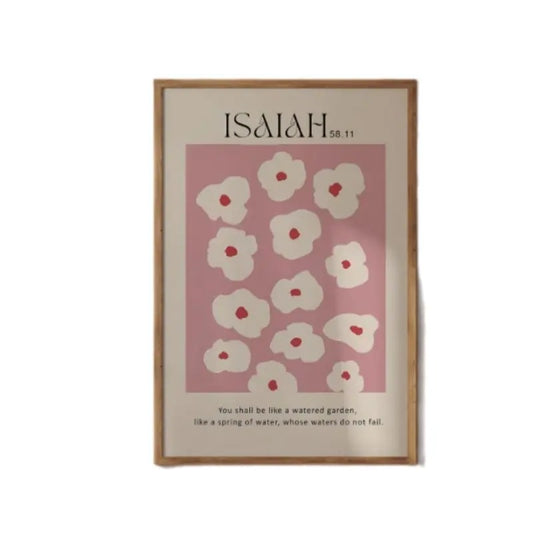 Isaiah 58 Flower Market Printed, Christian Home Decor, Christian Faith Poster, Gifts For Women Her Wall Decor, Poster Prints No Frame, Wall Art Home Decor, Poster For Room, Gifts For Birthday