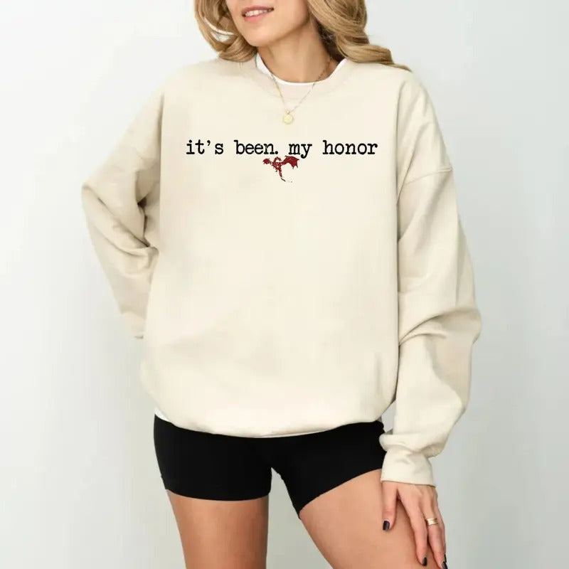 It's Been My Honor, Fourth Wing Merch, Fourth Wing Shirt, Riorson House Shirt, Fourth Wing Tee, Onyx Storm Shirt, Unisex Sweater Pullover Tee