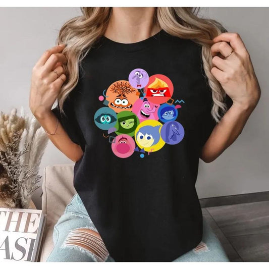 It's Okay To Feel All The Feels Shirt, Family Shirt, Emotion Characters Shirts, Mental Health, Inclusion Speech Therapy Bcba, Unisex Short Sleeve Tee