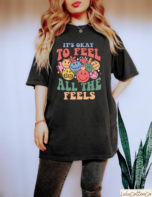 It's Okay To Feel All The Feels Shirt, Mental Health Awareness Shirt, Psychologists Shirt, Therapy Shirt, Mental Health Matters Sweatshirt