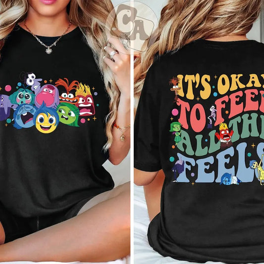 It's Okay To Feel All The Feels Shirt, Mental Health, Speech Therapy, Inclusion, Bcba tee, Para Shirt, Unisex T-Shirt, Gifts For Him Her, Short Sleeve Tee Shirt