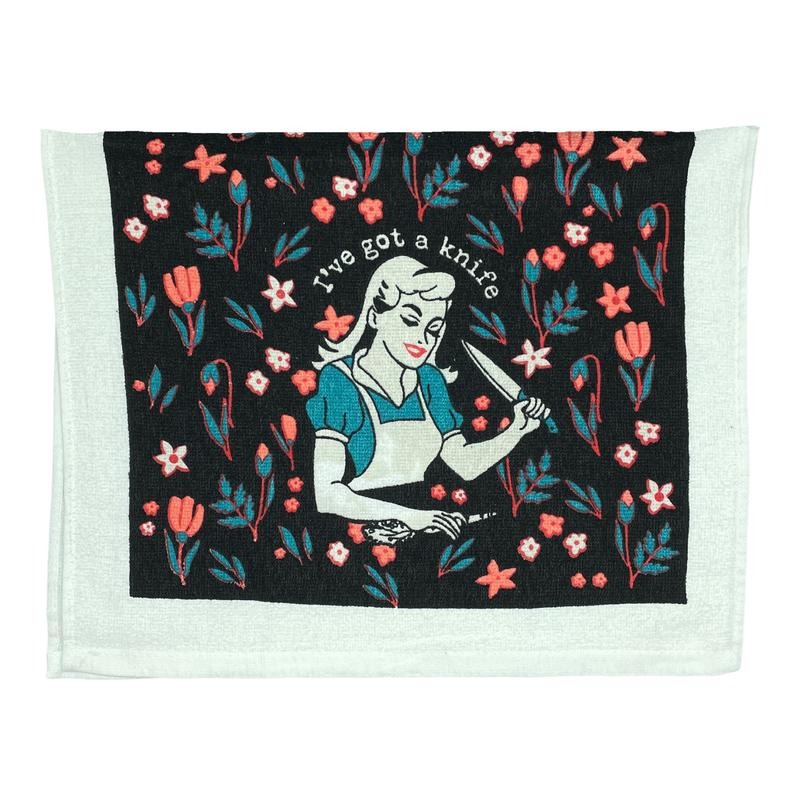 Ive Got A Knife Funny Kitchen Chopping Tea Towel Funny Dish Towels Soft Adsorbent Tea Towel