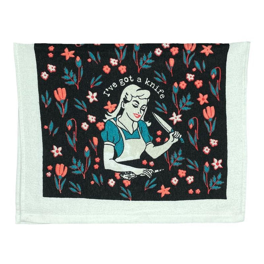 Ive Got A Knife Funny Kitchen Chopping Tea Towel Funny Dish Towels Soft Adsorbent Tea Towel