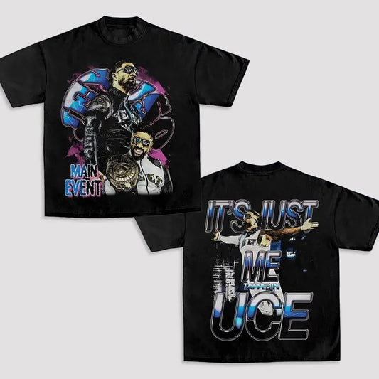 JEY USO-MAIN EVENT UCE TEE Wrestling Tee, Wrestler Shirt, WWE Shirt, WWE Merch, MMA Shirt, Official WWE Shop, Sports T-shirt, , Wrestling Gift, WWE Collection, Trending WWE Clothing
