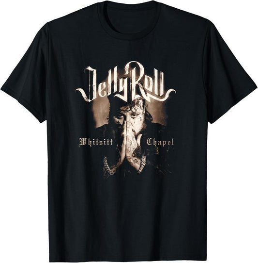JR Whitsitt Chapel T-Shirt Rapper Hip Hop Merch Concert Music Men Women  Shortsleeve Printed Front & Back Menswear Top