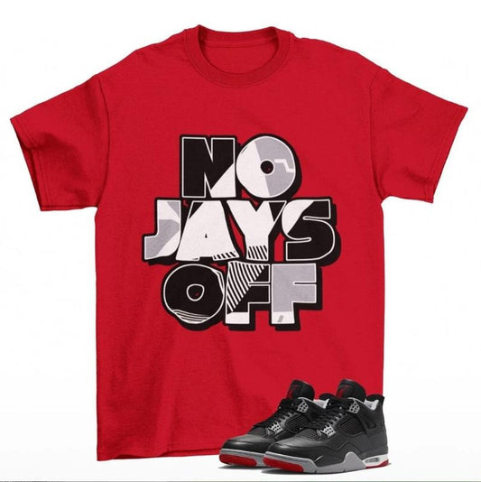 Jay All Day Sneaker Shirt to Match Jordan 4 Bred Reimagined