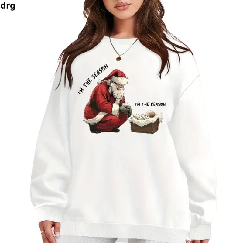 Jesus Christmas Sweatshirt, Christian Christmas Hoodie, Women's Religious Holiday Crewneck