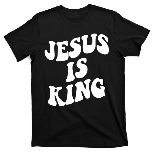 Jesus Is King Vintage Retro Christianity Christian Catholic King of Kings Lord of Lords T-Shirt