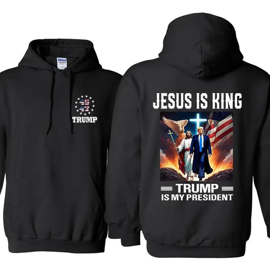 Jesus Is My Savior Trump Is My President Hoodie - Sweatshirt - Tshirt, Trump Shirt, Trum Vance Shirt, Election 2024 Tee, Gift For Trum Supporters