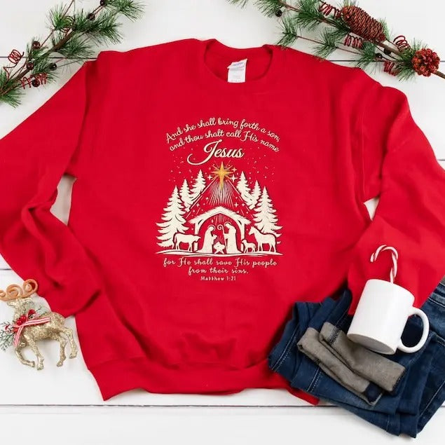 Jesus Is The Reason For The Season Sweatshirt, Christmas Christian Gift, Religious Christian Christmas Faith Shirt, Christmas Jesus Quotes