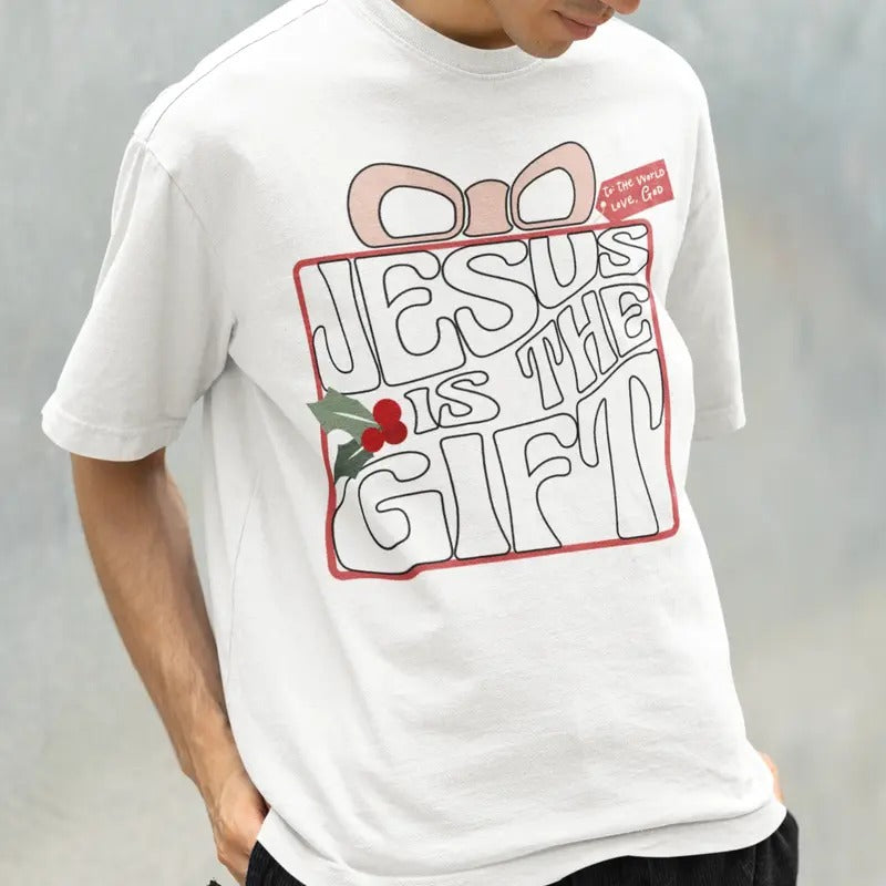 Jesus is the Gift, Christmas T Shirt, Christian Shirt for Christmas, Unisex T Shirt