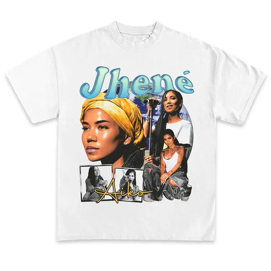 Jhene Aiko T-Shirt Vintage Rapper Graphic Tee Shirt Rap Hip Hop Shirt for Men Women Streetwearstyle{n002}3