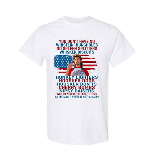 Joe Dirt Merica July 4th Shirt, 4th of July T-Shirt, Merica Independence Day Shirt, Full Color, Full Size Classic Cotton