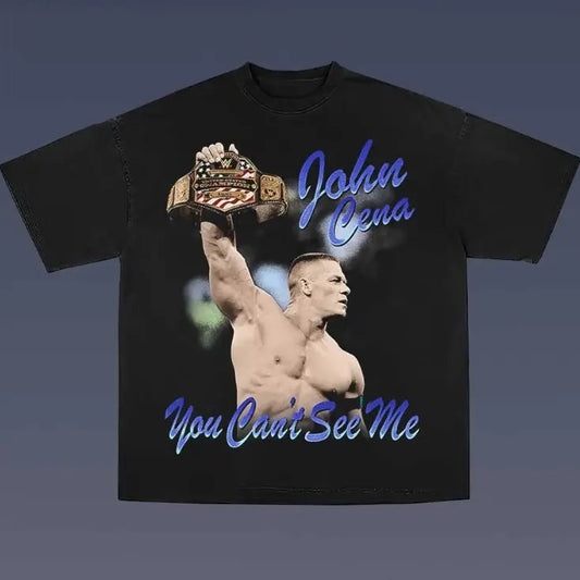 John Cena Vintage Graphic Tees, Wrestling Tshirt, Wrestler T-Shirt, WWE Shirts, Unisex Vacation Outfits Top Menswear Womenswear Streetwear
