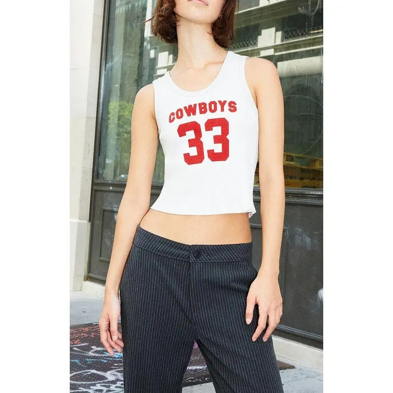 John Galt Women's Cowboys 33 Connor Tank Top - Multicolor