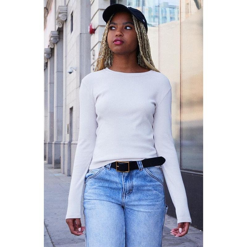 John Galt Women's Cream Brenda Long Sleeve Top