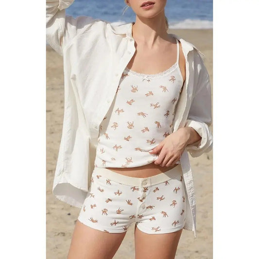John Galt Women's Deer Pajama Boyshorts
