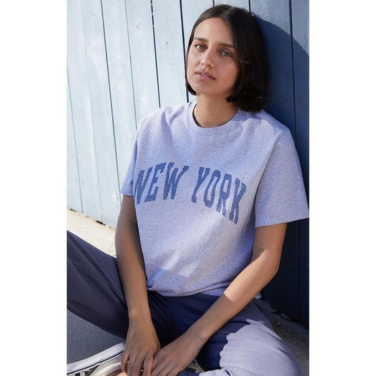 John Galt Women's Gray New York T-Shirt - Multicolor