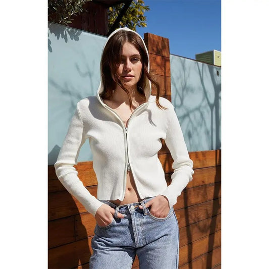 John Galt Women's White Arden Hoodie