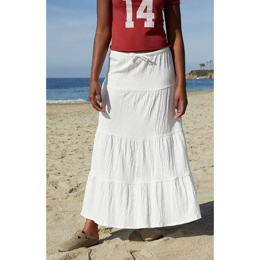 John Galt Women's White Nadia Maxi Skirt - Multicolor