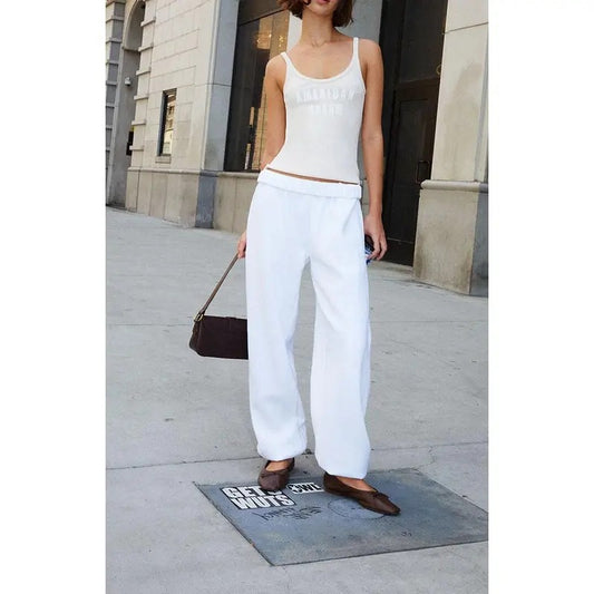 John Galt Women's White Rosa Sweatpants