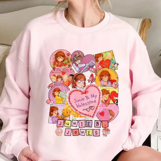 Junie B My ValentiMe Shirt - Unisex Medium-Heavy Fabric, Casual Crew Neck, Long Sleeve, Fitted, Machine Washable, Suitable for Men & Women