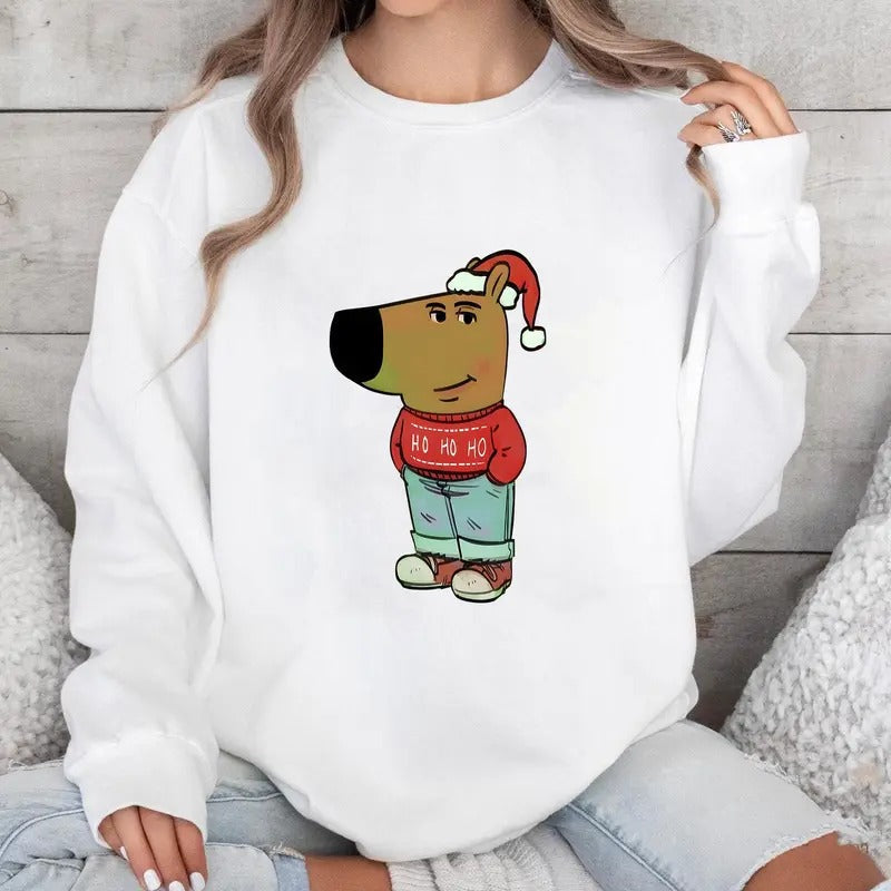 Just A Chill Guy Funny Meme Shirt, My New Character Chill Guy Dog That Lowkey Doesn't Give Meme Shirt, Funny Viral Trending Meme Shirt, Unisex Sweater Pullover Tee