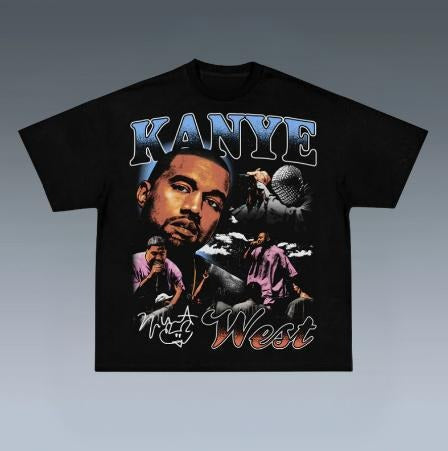 KANYE WEST TEE, Prints Vintage T-Shirt, Rapper Shirt, Hip Hop Shirt, Rap Music Shirt, R&B Shirt, Pop Shirt, Graphic Tee Shirt, Unisex T-Shirt, Gift For Him, Crewneck Short Sleeve Shirt, Shirt Trending Top Menswear Underwear Streetwear