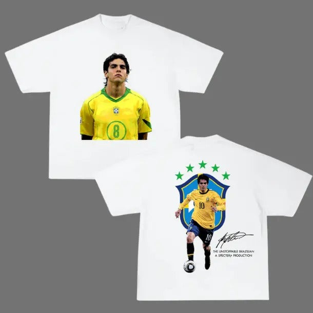 Kaka National Icons T-Shirt, Kaka 2-Sided Vintage Tee, Unisex Soccer Shirt, Sport Graphic Tees, Menswear Womenswear Streetwear