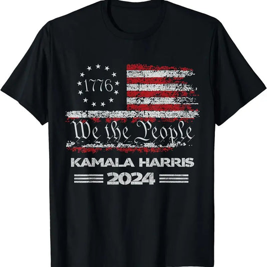 Kamala Harris 2024 US Flag Democratic President T-Shirt
