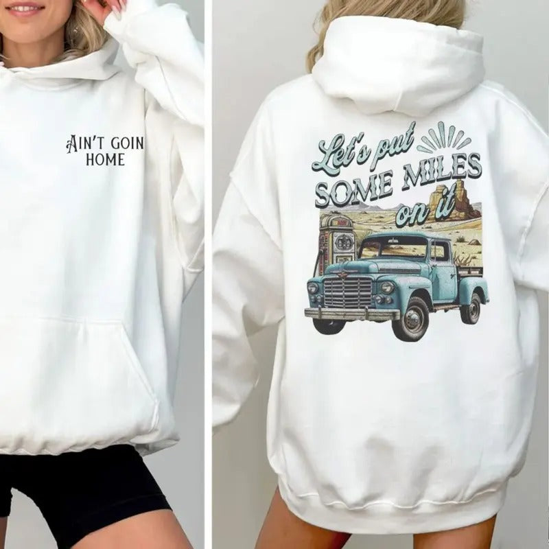 Kanee Inspired Brown 2 Sided Hoodie, Country Music Fan Top, 2025 Tour Concert Outfit, Put Some Mile Onn It Unisex Sweater Pullover Tee