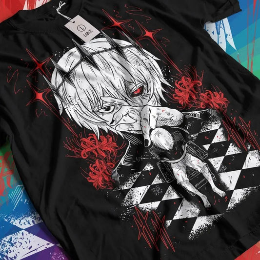 Kaneki Ken Tokyo Ghoul T-Shirt, Stylish Anime Character Design, Perfect for Tokyo Ghoul Fans, Casual Graphic Tee